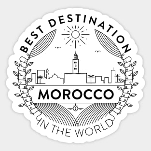 Morocco Minimal Badge Design Sticker